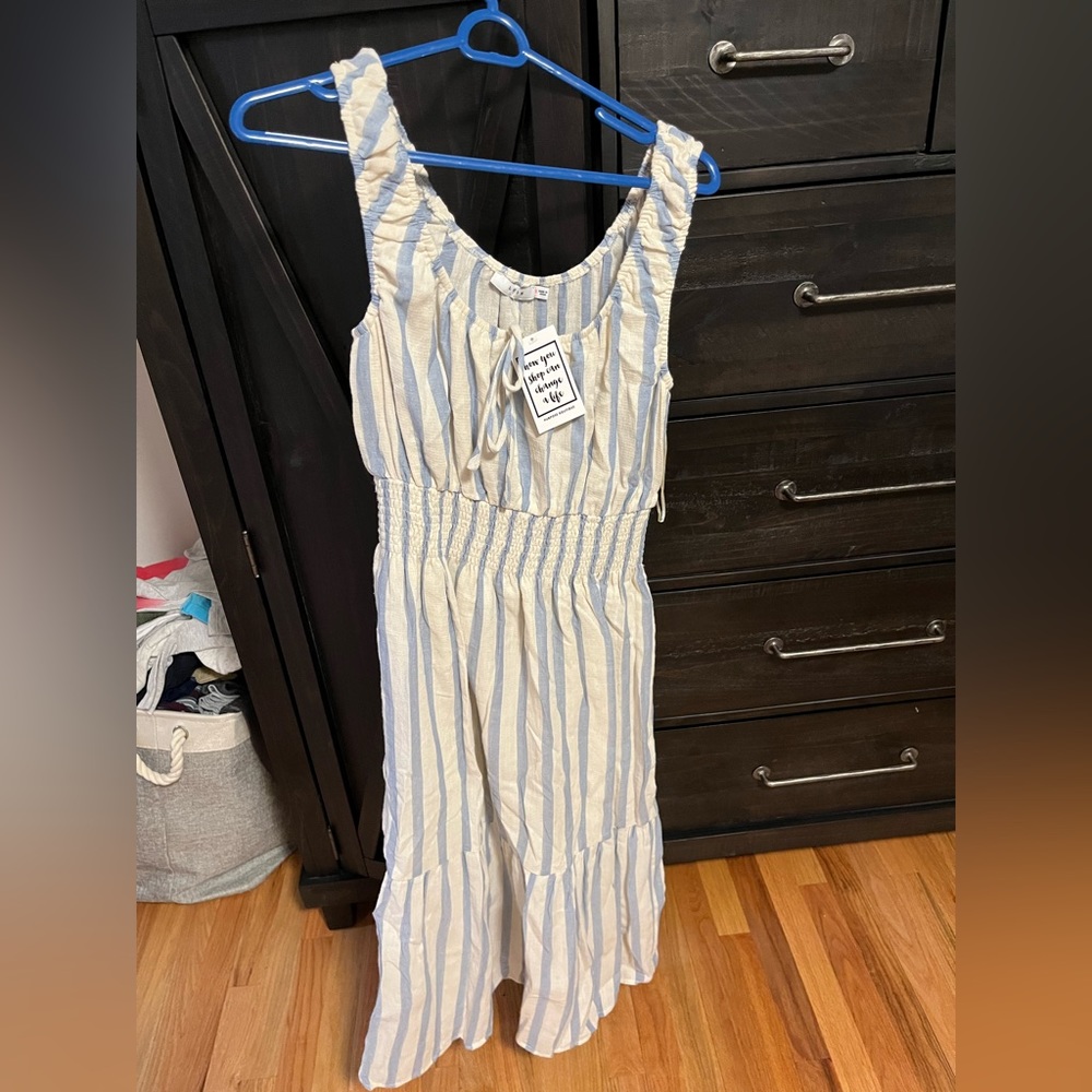Lush brand size S blue nautical dress